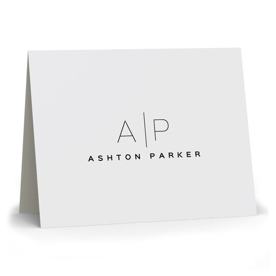 Duogram Folded Note Cards